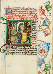 Initial P: The Annunciation by Valentine Noh
