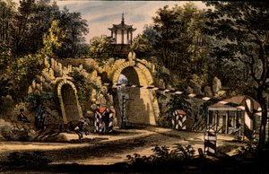 The Grand Caprice pavilion in the Catherine Park of Tsarskoye Selo, ca 1820 by Valerian Platonovich Langer