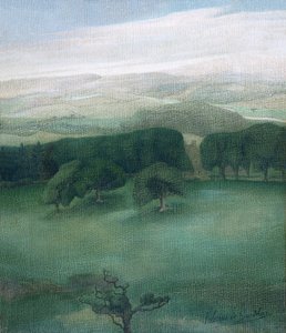 Mountains in Cardiganshire by Valerius de Saedeleer