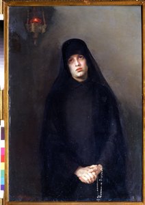 A Nun. Painting by Varvara Matveyevna Baruzdina by Varvara Baruzdina