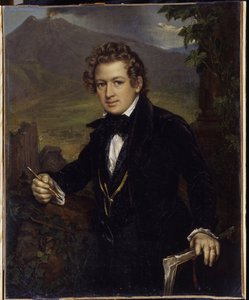 Portrait of the Painter Karl Pavlovich Briullov. by Vasili Andreevich Tropinin