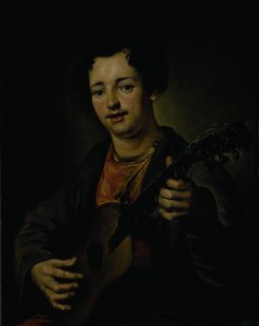 The Guitar Player, 1850s by Vasili Grigorevich Perov