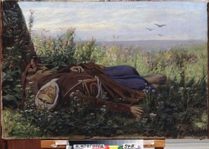 A Pilgrim in a Field by Vasili Grigorevich Perov