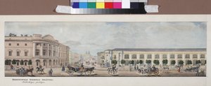 The Imperial Public Library (From the Panorama of the Nevsky Prospekt) by Vasili Semenovich Sadovnikov