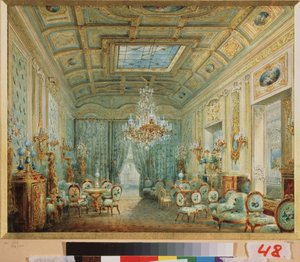 The Living Room with Pastels by Vasili Semenovich Sadovnikov