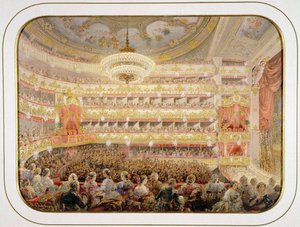 The Auditorium of the Saint Petersburg Imperial Bolshoi Kamenny Theatre by Vasili Semenovich Sadovnikov