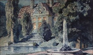 Stage Design for the Opera Boris Godunov by M. Mussorgsky by Vasilij Dmitrievich Polenov