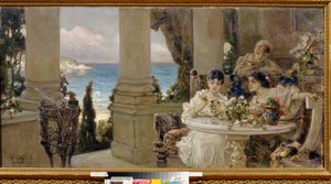 On the Terrace by Vasily Alexandrovich Kotarbinsky