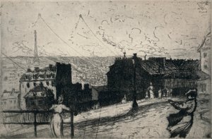 Kite-Flyers, Montmartre, 1915 by Vaughan Trowbridge