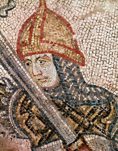 Head of a soldier (mosaic detail) by Veneto Byzantine School