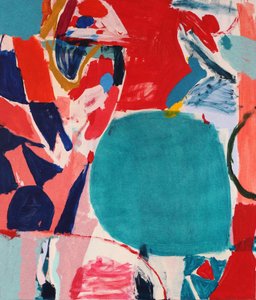 Abstract Teal Circle by Vered Gersztenkorn