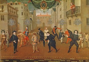 Italian and French Comedians Playing in Farces