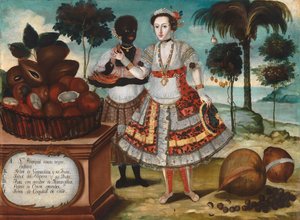 Noble Woman with Her Black Slave by Vicente Alban