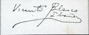 Signature of the Novelist by Vicente Blasco Ibanez