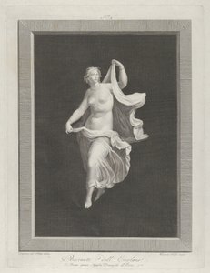 A Partly Nude Bacchante Stepping Forward and Holding Ends of Her Drapery