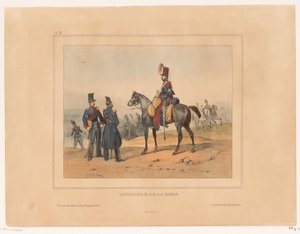 Artillery of the Line (Artillerie de la Ligne, Military Ranks and Costumes of the French Army in 1832) by Victor Adam