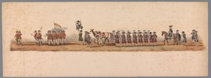 Historical procession at the second centenary of Utrecht University, 1836 (plate 3)