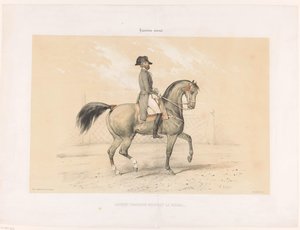 Laurent Franconi Riding His Mare Norma (Horses and Riders at the Racetrack series) by Victor Adam