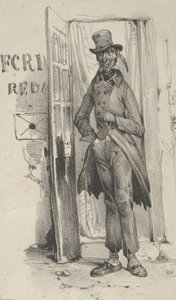 Man standing in a doorway by Victor Adam