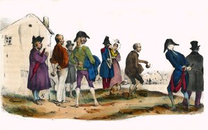 Martin, the ball player. In “Album Grotesque, Choices of Outstanding Types”, illustrations by Victor Adam, Paris, circa 1850.