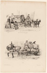 Omnibus coach on the Champs-Elysées, c.1841-44