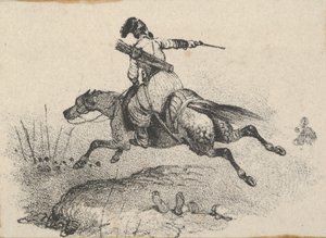 Soldier on Galloping Horse by Victor Adam
