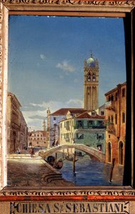 The Church of San Sebastiano, 19th Century by Victor Adam