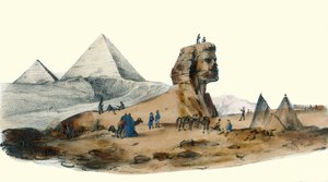 The French Colonel in Egypt. in “Album Grotesque, Choices of Remarkable Types”, illustrations by Victor Adam, Paris, circa 1850.