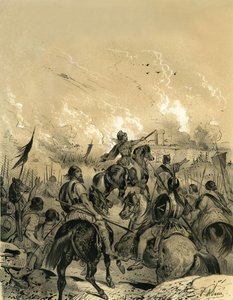 The Gauls took Rome after the Battle of Allia in 390. Engraving by Victor Adam (1801-1866) in the book France in the Middle Ages published by the Ardant brothers in the middle of the 19th century by Victor Adam
