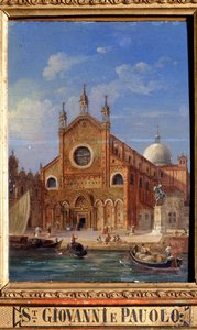 The Santi Giovanni e Paolo San Zanipolo Church, 19th century by Victor Adam