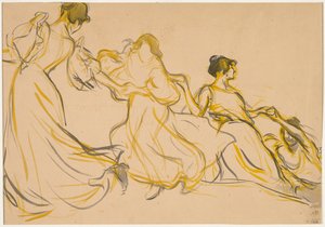 Study for the Decoration for the Salle des Fêtes for La Mairie du 11e arrondissement de Paris by Victor Emile Prouve
