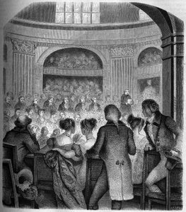 Reception of Abbe Jean Sibrake at the Academy Francaise in 1785 - Engraving by Franck
