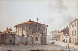 The Temple of Vesta and on the right the Temple of Portunus by Victor Jean Nicolle