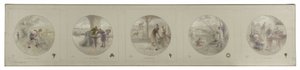 Sketch for the Lobau Gallery at Paris City Hall: Agriculture. Commerce. Industry. Art. Science, in 1890 by Victor Jean Pierre Maziès