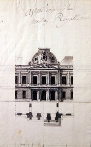 Design for a facade for a royal house by Victor Louis
