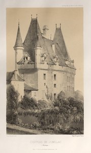 Picturesque Architecture or Monuments of the 15th and 16th Centuries: Castles of France of the 15th and 16th Centuries: Pl. 51, Castle of Jumillac (Dordogne) by Victor Petit