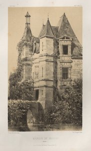 Picturesque Architecture or Monuments of the 15th and 16th Centuries: Castles of France of the 15th and 16th Centuries: Pl. 78, Manor of Belvau (Corrèze) by Victor Petit