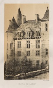 Picturesque Architecture or Monuments of the 15th and 16th Centuries: Castles of France of the 15th and 16th Centuries: Pl. 100, Château de Saligny (Alliers) by Victor Petit