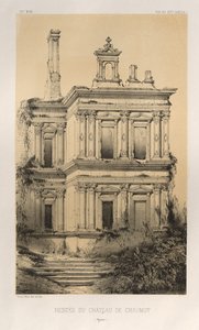 Picturesque Architecture or Monuments of the 15th and 16th Centuries: Castles of France of the 15th and 16th Centuries: Pl. 19, Remains of the Castle of Chaumot (Yonne) by Victor Petit