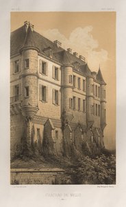 Picturesque Architecture or Monuments of the 15th and 16th Centuries: Castles of France of the 15th and 16th Centuries: Pl. 35, Castle of Mello (Oise) by Victor Petit
