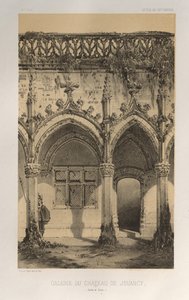 Picturesque Architecture or Monuments of the 15th and 16th Centuries: Castles of France of the 15th and 16th Centuries: Pl. 41, Gallery of the Castle of Jouancy (Saone et Loire) by Victor Petit