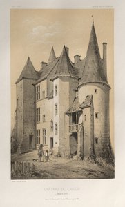 Picturesque Architecture or Monuments of the 15th and 16th Centuries: Castles of France of the 15th and 16th Centuries: Pl. 45, Castle of Chassy (Saone et Loire) by Victor Petit