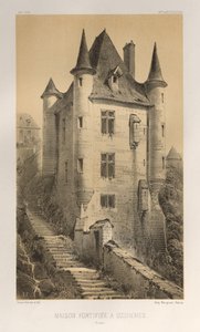 Pl. 60, Fortified House in Uzerches Corrèze, 1860 by Victor Petit