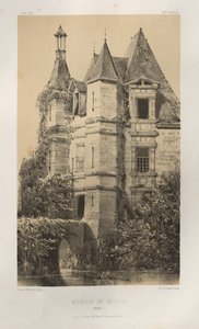 Pl. 78, Manoir de Belvau Corrèze, 1860 by Victor Petit