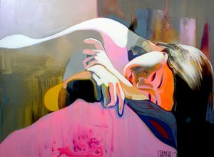 Abstract Pensive Woman by Victor Tkachenko