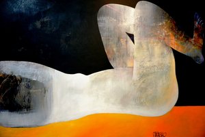 Contemplative Abstract Nude