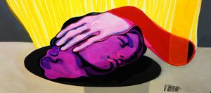 Purple Head Pink Hand