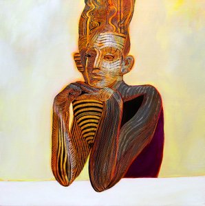 Stylized Thinking Man