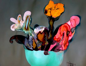 Vibrant Abstract Still Life by Victor Tkachenko