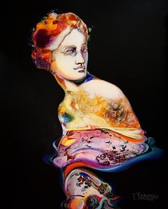 Vibrant Fluid Statue